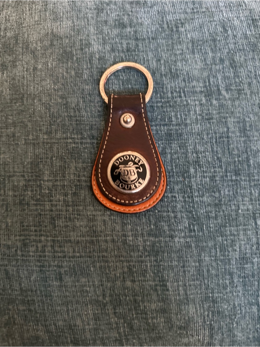 Dooney & Bourke Men's Dark Brown Leather Key Fob